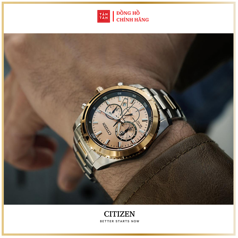 Đồng hồ Nam Citizen Quartz Chronograph AN8204-59X 46.5mm