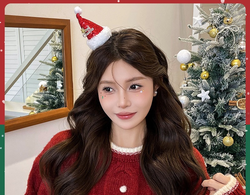 Cài tóc giáng sinh bờm tóc, băng đô giáng sinh, dồ noel tai gấu mùa đông