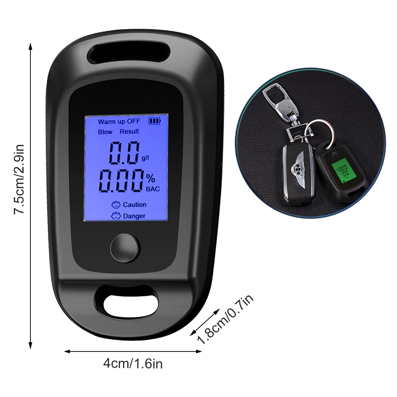 Máy đo nồng độ cồn trong hơi thở có độ chính xác cao Professional-Grade Accuracy Breath Alcohol Tester