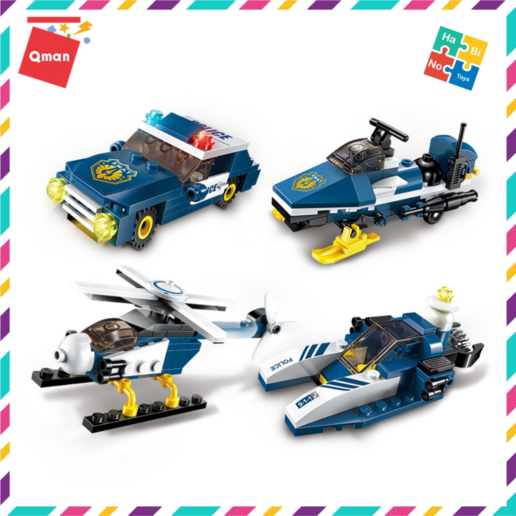 Đồ Chơi Xếp Hình Thông Minh Lego Quân Sự Qman 1801 Máy Bay Trực Thăng 381 Mảnh Ghép 8 Trong 1 Cho Trẻ Từ 6 Tuổi