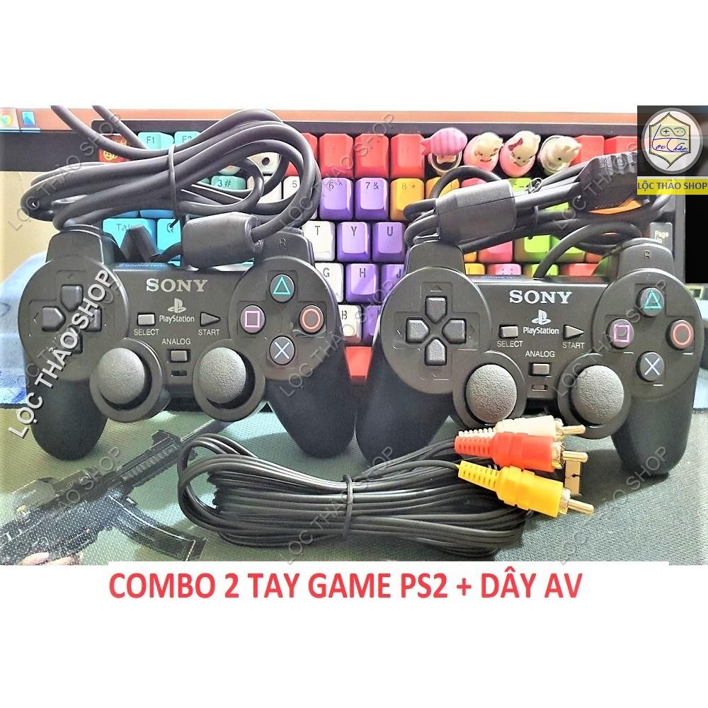 Combo Tay game PS2 PS1 kèm dây AV