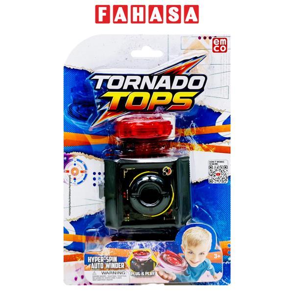 Đồ Chơi Con Quay Lốc Xoáy Kèm Trạm Sạc Năng Lượng - Emco VT150/RD1 - Đỏ Bùng Nổ