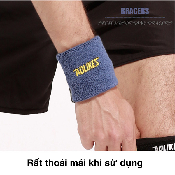 Băng Cổ Tay Thấm Mồ Hôi Chơi Thể Thao Aolikes 8cm