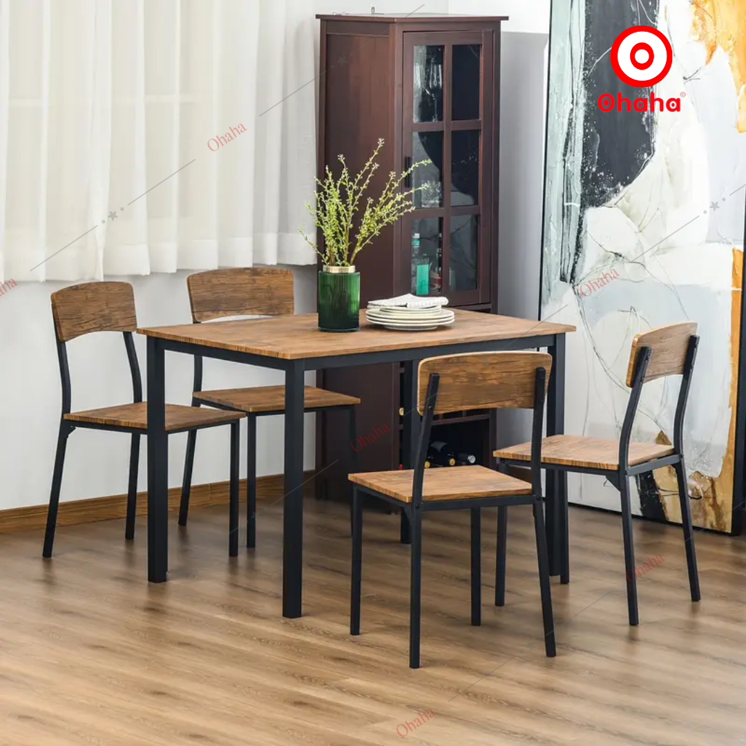 [ Miễn phí giao hàng và lắp đặt tại TP.HCM]  Bộ bàn ăn đa năng có ghế Ohaha - BA017
