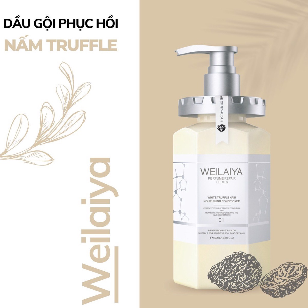 Dầu xả phục hồi đa tầng Nấm Weilaiya White Trufle Hair Nourishing Conditioner phục hồi và nuôi dưỡng tóc 450ml