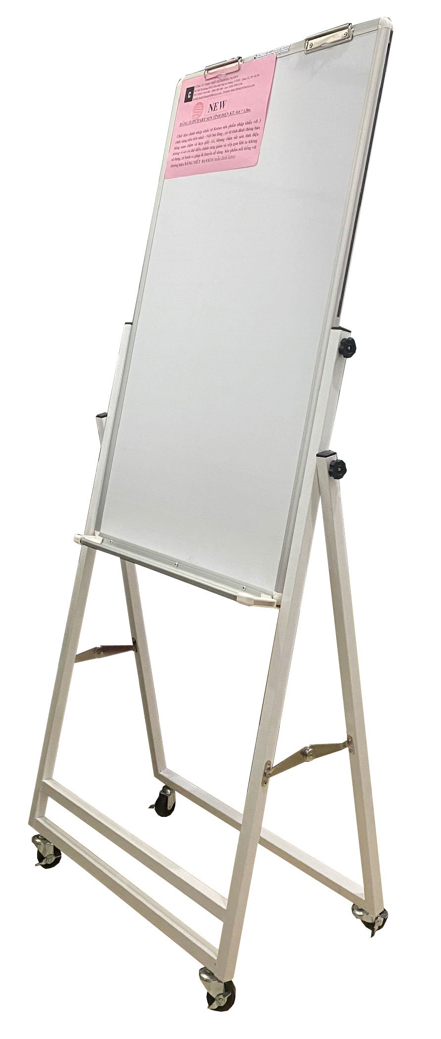 Bảng Flipchart Từ Tính, Chân Sắt Sơn Tĩnh Điện Bavico Bfs01 - Trắng