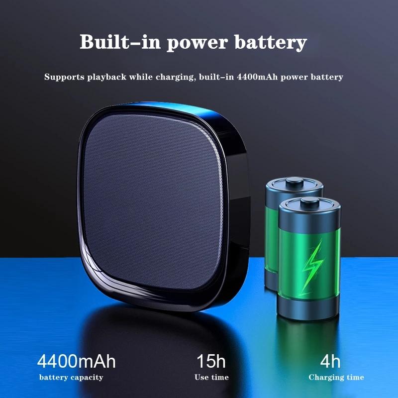 Loa Bluetooth kết hợp TWS không dây Gia đình Phòng ngủ Loa âm thanh nổi treo tường Loa siêu trầm có đèn LED Điều khiển từ xa Màu sắc: vàng