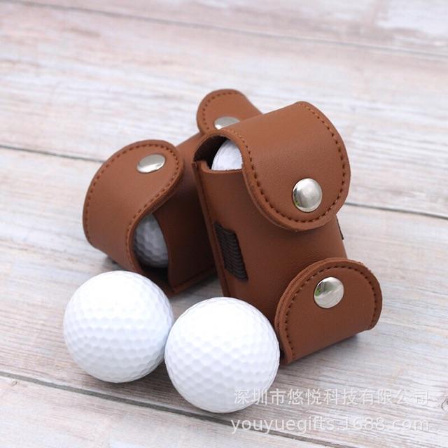 Túi đựng bóng và tee golf chất liệu da