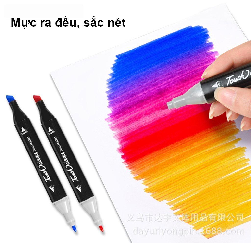 Bộ Bút Dạ 48 Chi Tiết Cho Bé tập Tô Bút màu Touch Mark Cool Coco Pison Marker