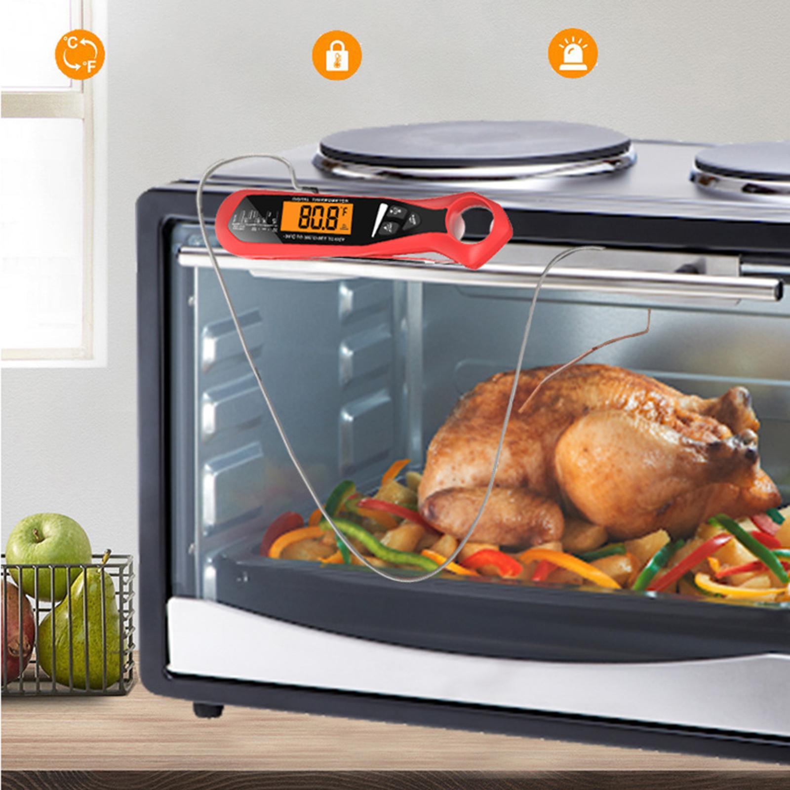 Meat Thermometer Calibration and Foldable Probe Dual Probe Design Food Thermometer for Meat BBQ