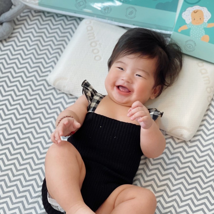 Babyworks Gối ngủ thoáng khí mềm mại, đàn hồi, nâng đỡ đầu và giúp bé ngủ ngon
