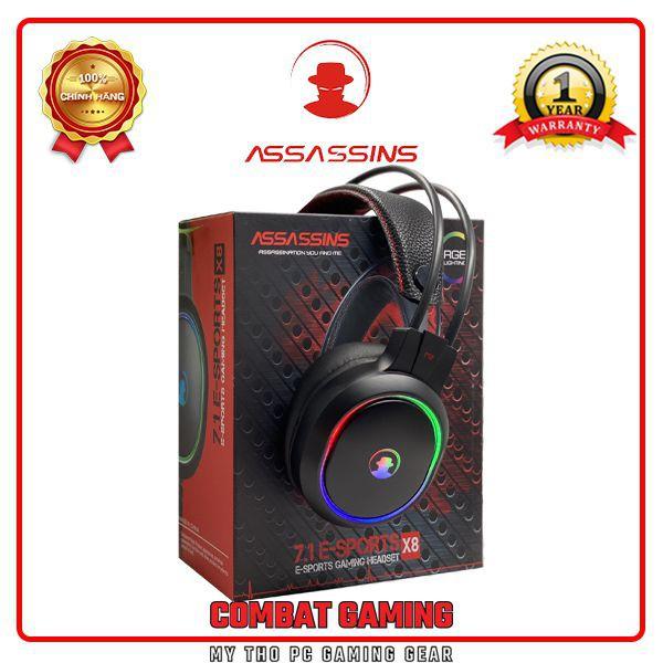 Tai Nghe Gaming ASSASSINS X8 - 7.1 RGB - Hàng Chính Hãng