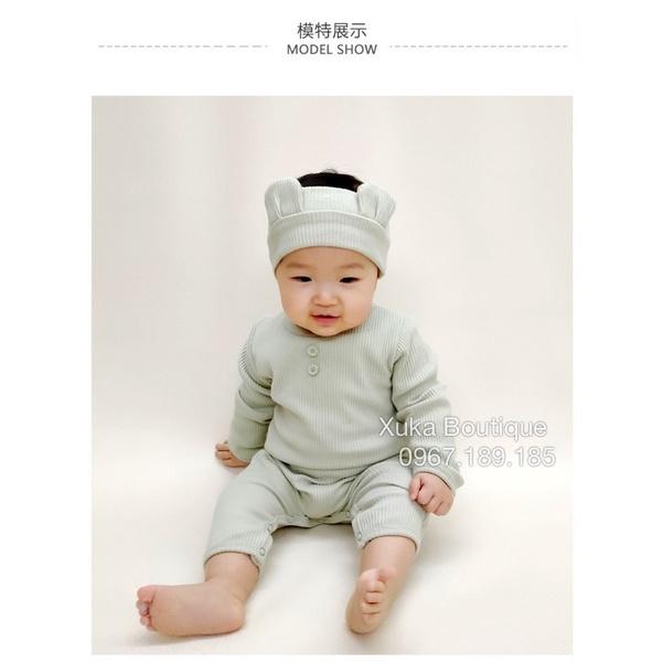 Bộ Body Kèm Tuban Cao Cấp Cho Bé 0-2 Tuổi Style Hàn Quốc Cotton Dài Tay Thu Đông Cực Đẹp