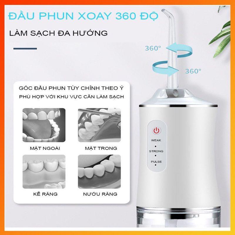 Máy tăm nước 4 đầu vệ sinh răng miệng sạch hơn