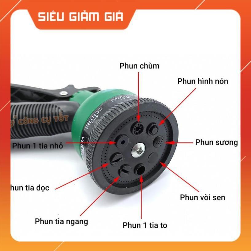 Vòi xịt nước tưới cây rửa xe 8 chế độ 206815