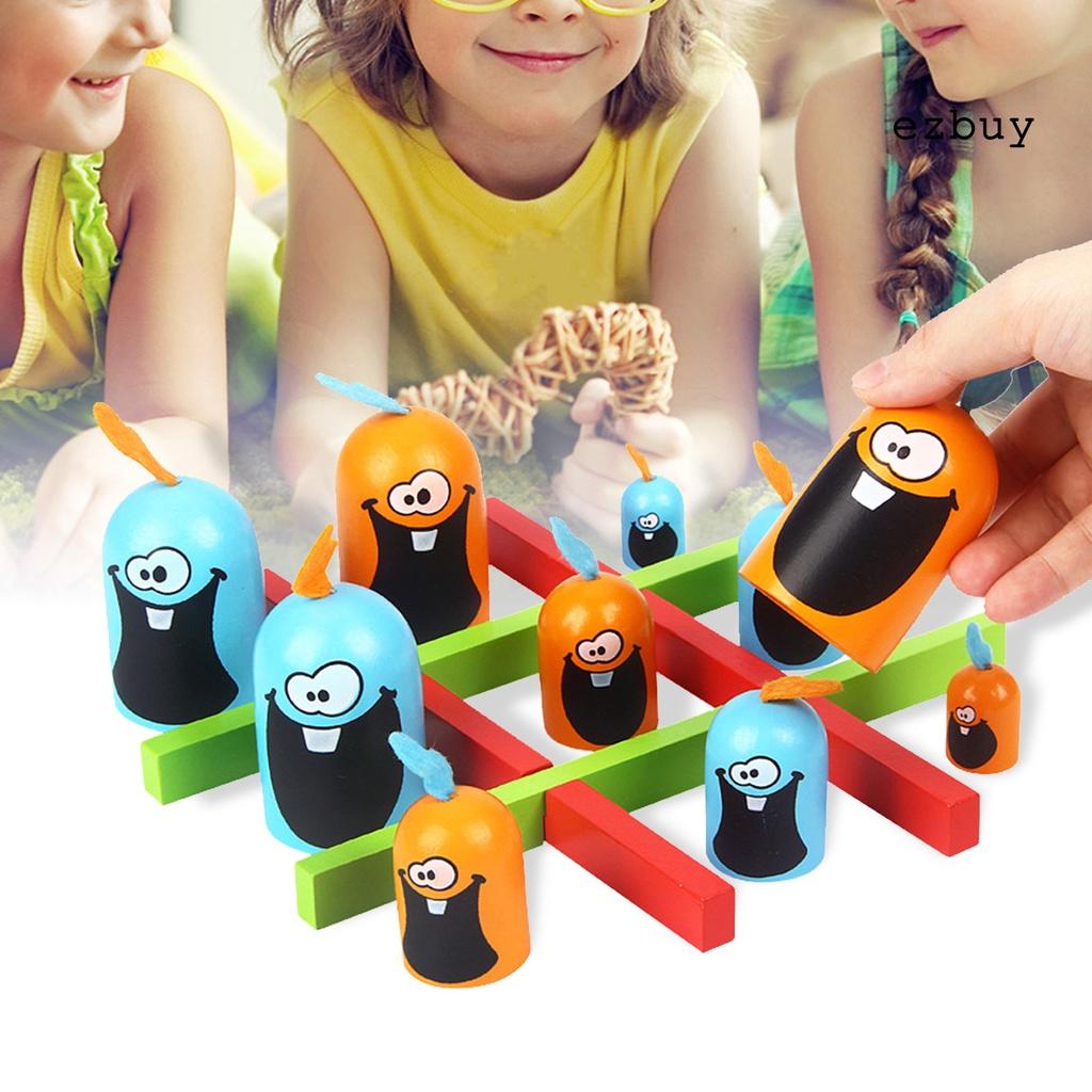 Bộ đồ chơi Tic-Tac-Toe ABS kiểu hoạt hình dễ thương luyện tập phát triển trí tuệ dành cho trẻ em