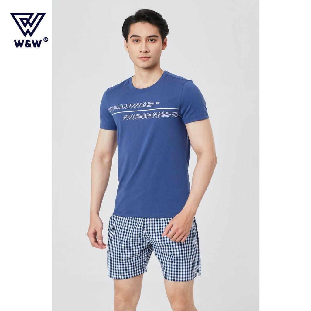 Áo Tshirt Nam Tay Ngắn W&amp;W Chất Vải CVC Cao Cấp, Thoáng Khí, Đanh Mịn Thoải Mái Trong Mọi Hoạt Động WTS52S