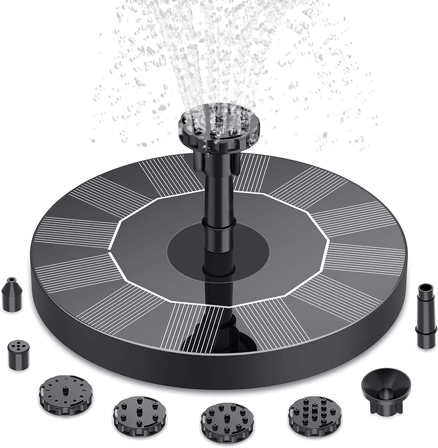 Máy bơm ao mặt trời với 6 hiệu ứng bơm nước mặt trời Bơm Floating Floating cho Pond Garden Ao hoặc Fountain Bird Bath Bể chứa