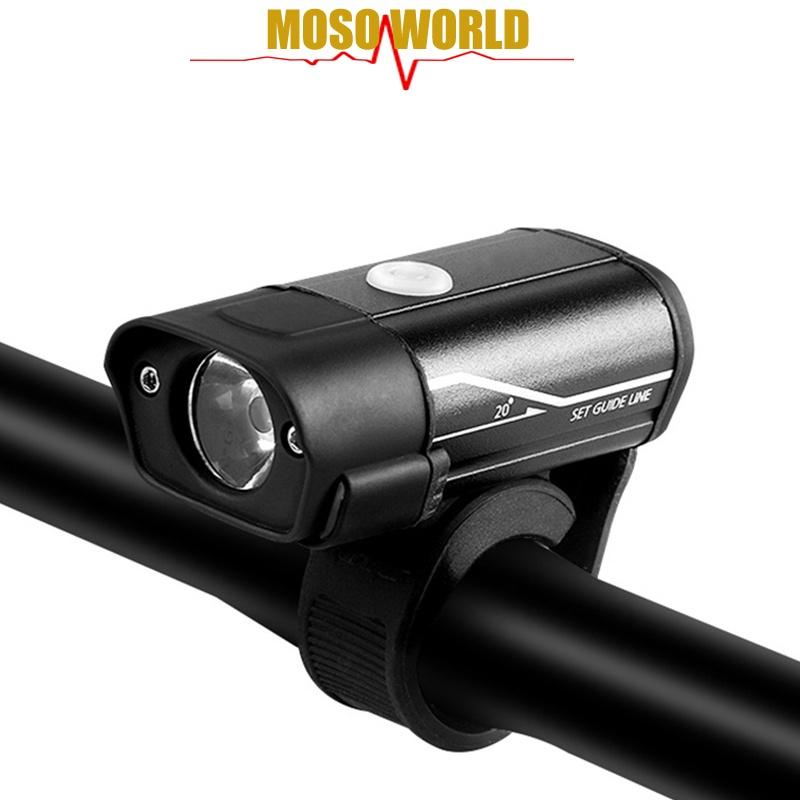 Đèn pha MOSOWORLD 350 Lumen USB 5 chế độ không thấm nước có thể sạc lại chuyên dụng cho xe đạp