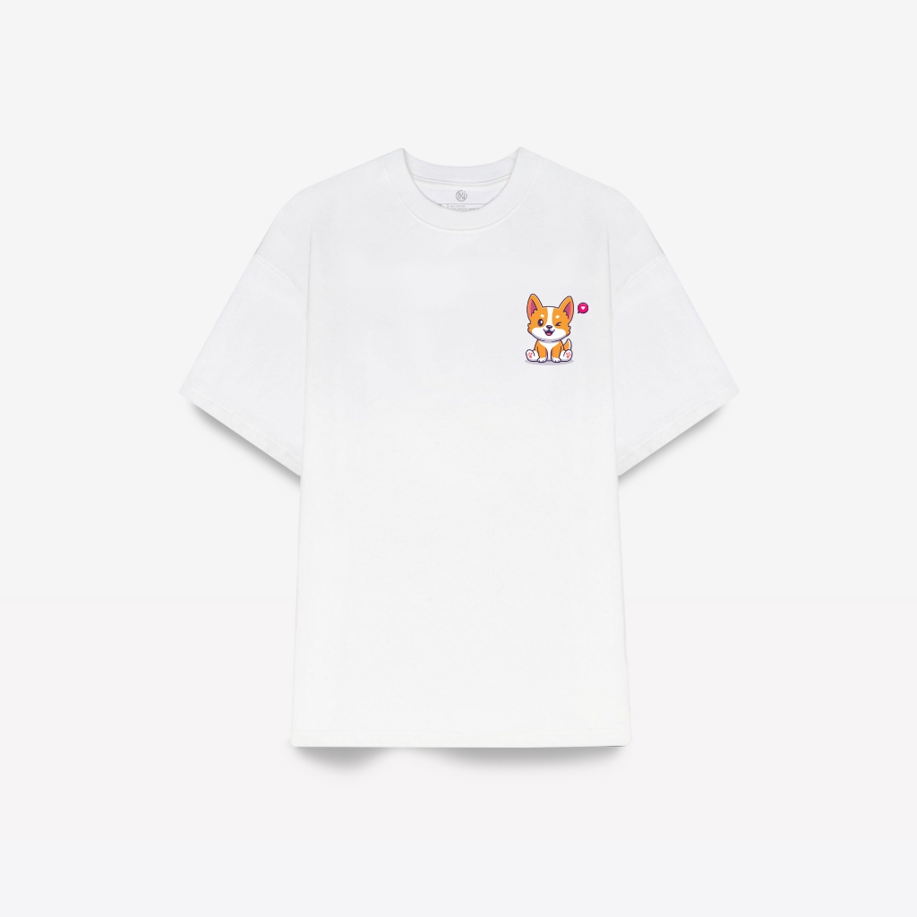 Áo Thun Unisex Form Rộng, Áo Thun Chó Corgi Local Brand KOIN