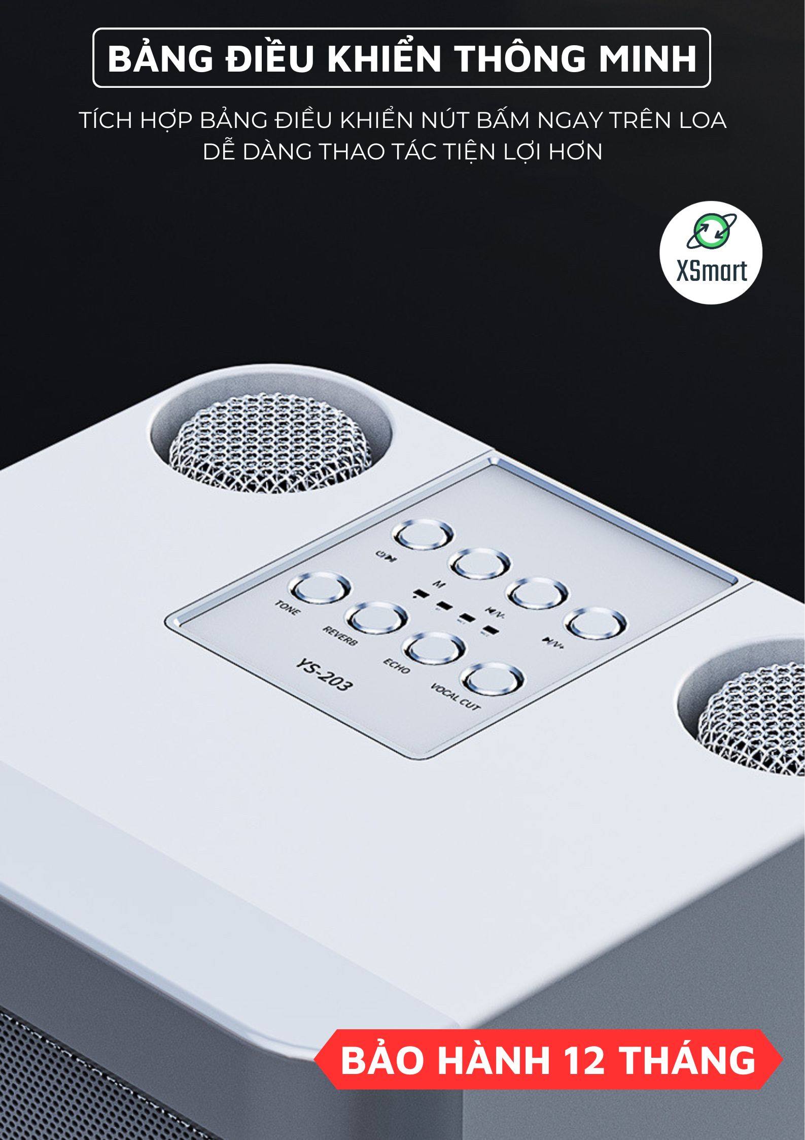 Loa Hát Karaoke Thông Minh Bluetooth 203BT NEW 2023 Có Thể Đổi Giọng Để Livestream Có VoiceMod Chỉnh Giọng-Hàng Chính Hãng