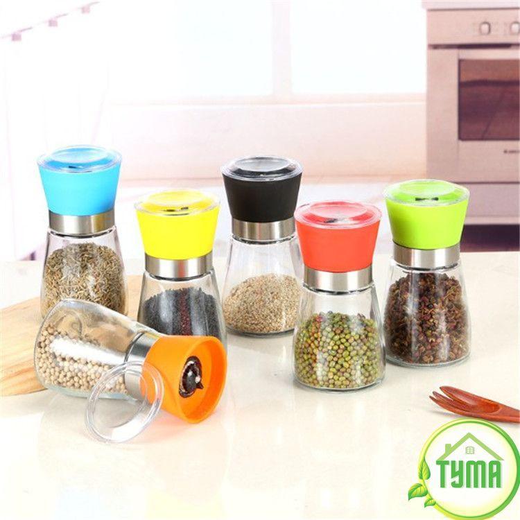 Dụng cụ xay tiêu cầm tay 2in1, Lọ thủy tinh, Lọ xay tiêu cầm tay nhỏ gọn tiện dụng GD_XayTieu
