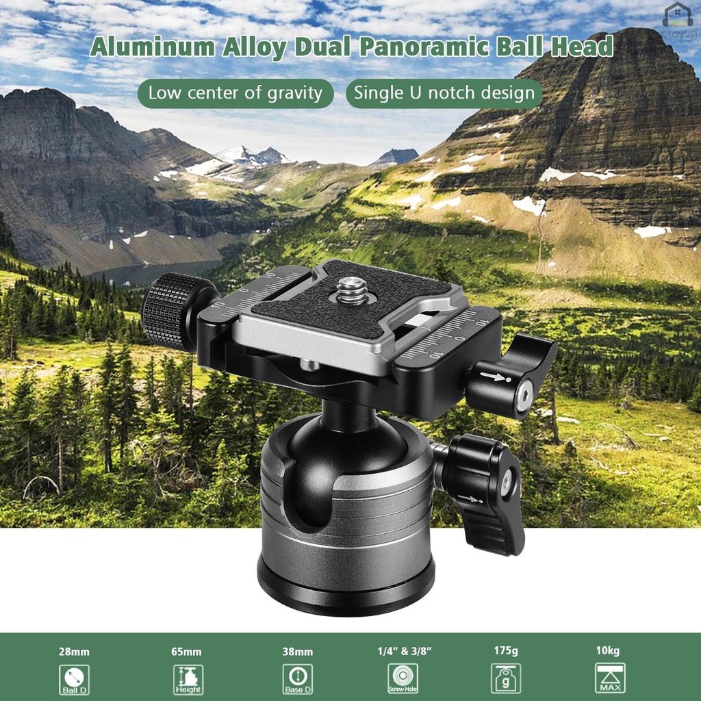 Đầu bi kép hợp kim nhôm CNC hình chữ U với ốc vít 1/4 inch cho máy ảnh DSLR ILDC tải trọng tối đa 10kg