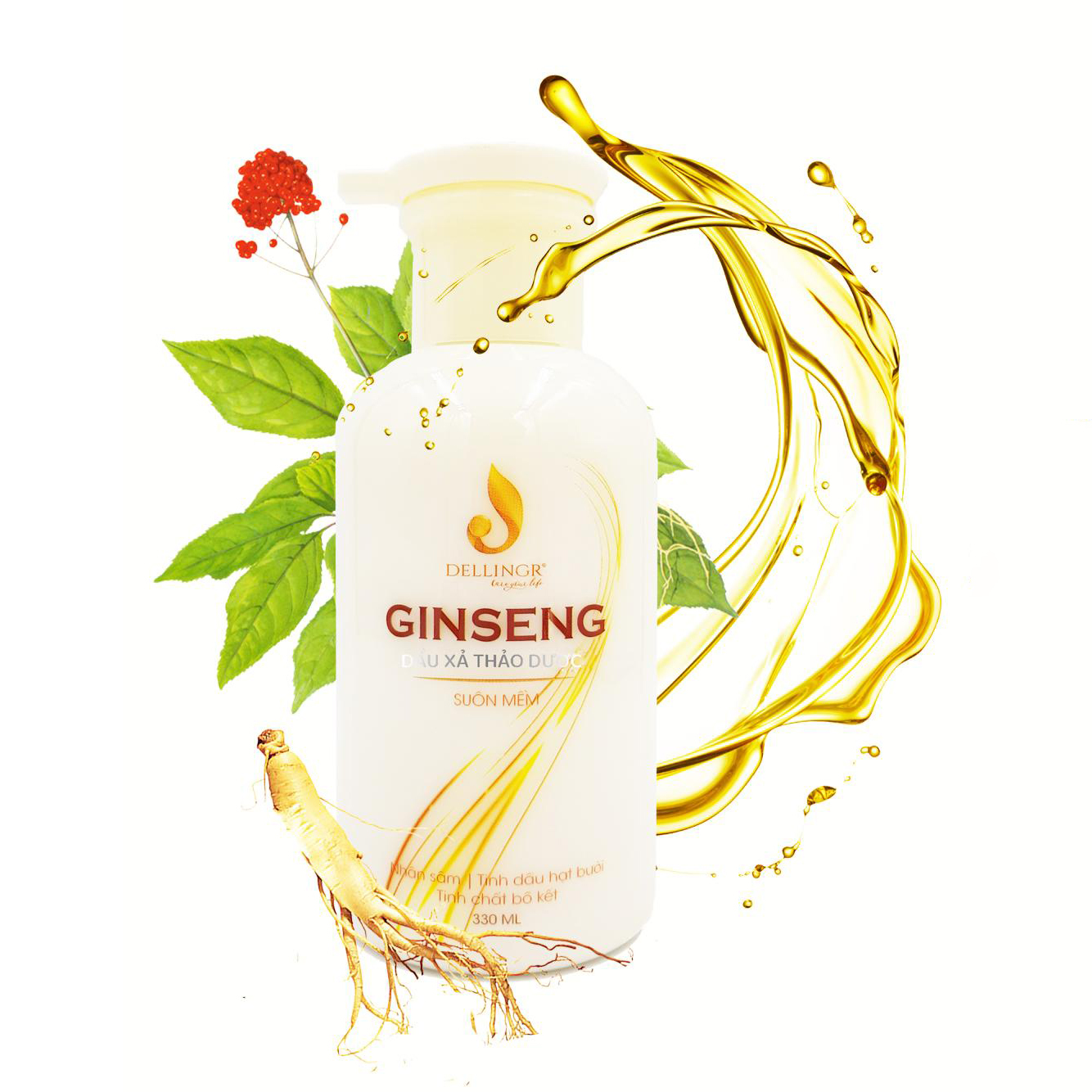 Dầu xả thảo dược nhân sâm DELLINGR GINSENG 330ml