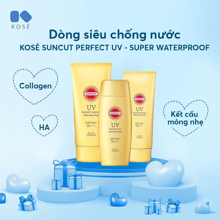 Combo Chống Nắng, Chống Nước Suncut Và Sữa Rửa Mặt Dưỡng Ẩm Mặt Làm Sạch Da Softymo Kose Nhật Bản 110g, 190g