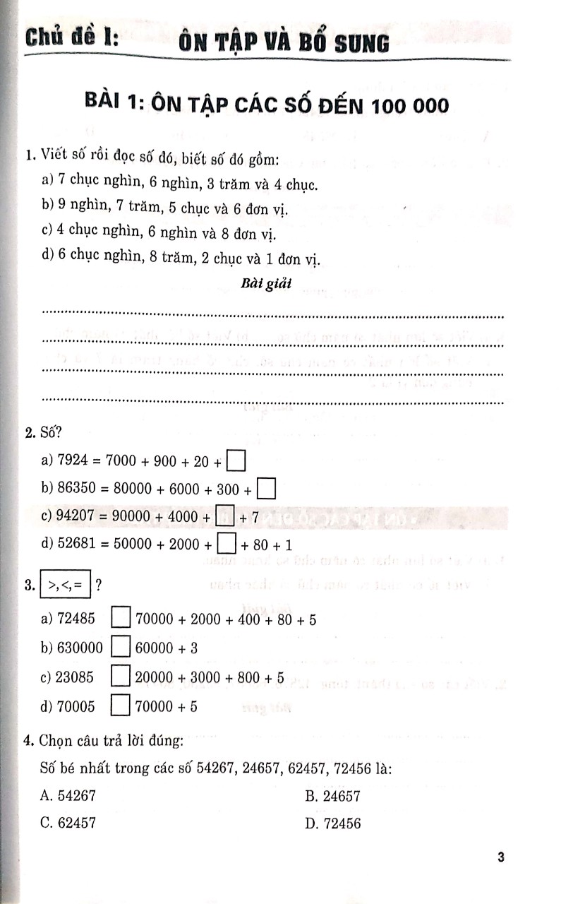 Vở Bài Tập Nâng Cao Toán 4 - Tập 1 (Bám Sát Sgk Kết Nối Tri Thức)