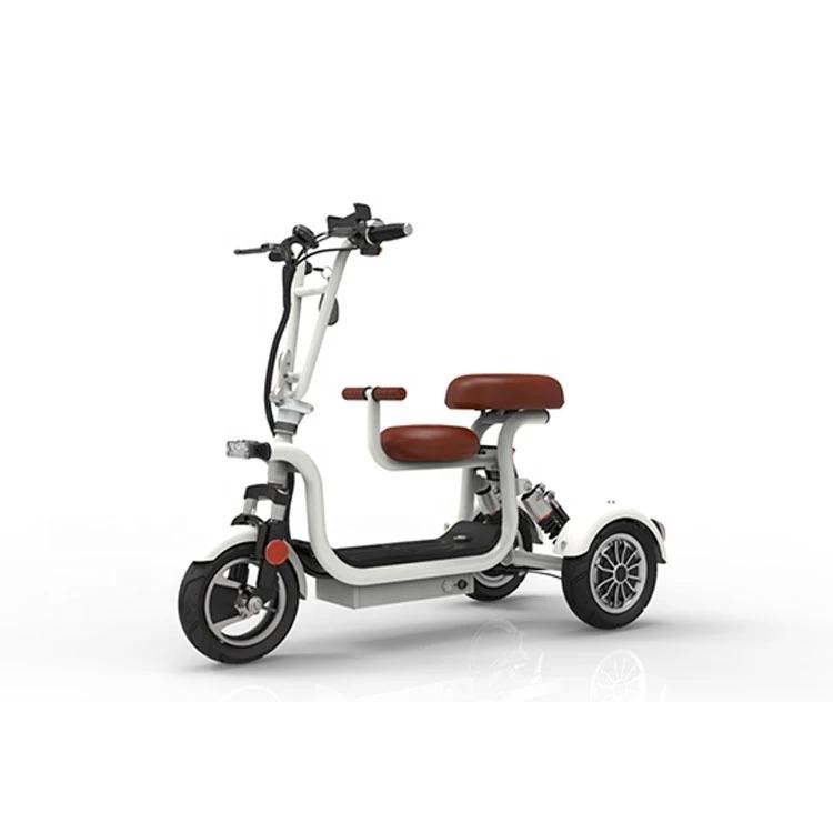 NEW400w Ba Bánh 3 Bánh Xe Điện Có Thể Gập Lại Di Động Xe Tay Ga Pin Lithium Có Thể Tháo Rời Color: black