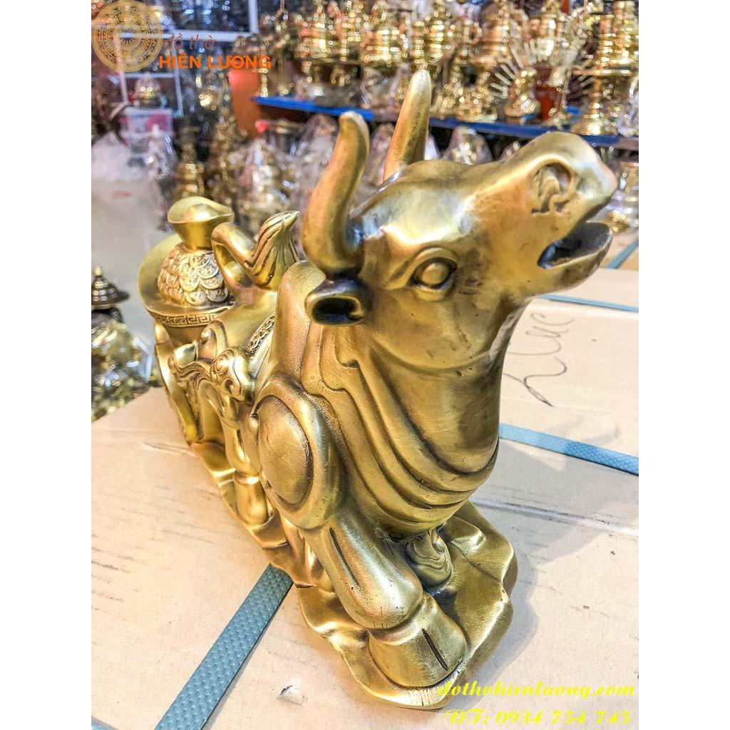 Tượng Trâu Kéo Tiền Vàng Tài Lộc