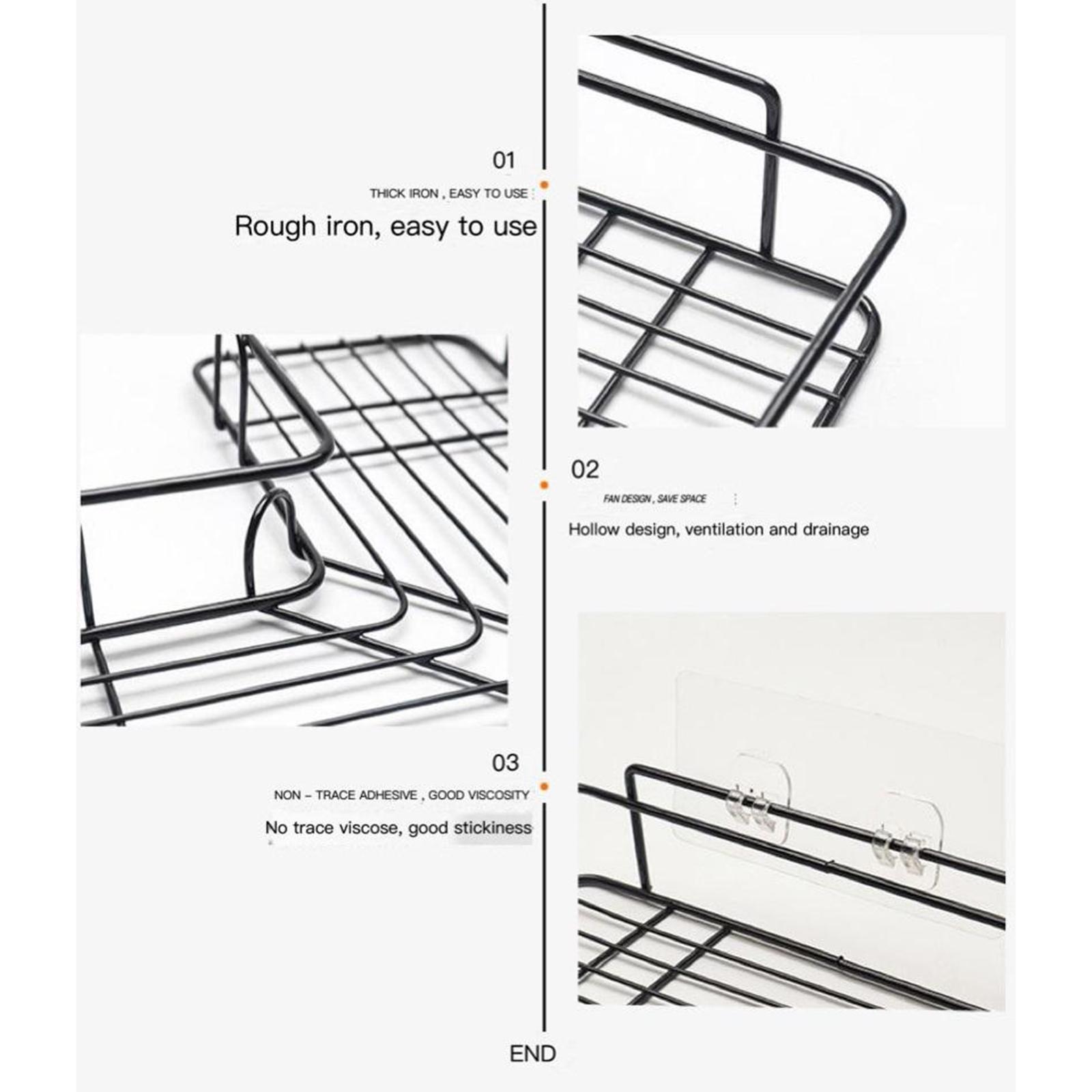 Corner Shower Caddy, Wall Mounted Bathroom Shelf with Adhesive, Storage Organizer for Toilet, Dorm and Kitchen