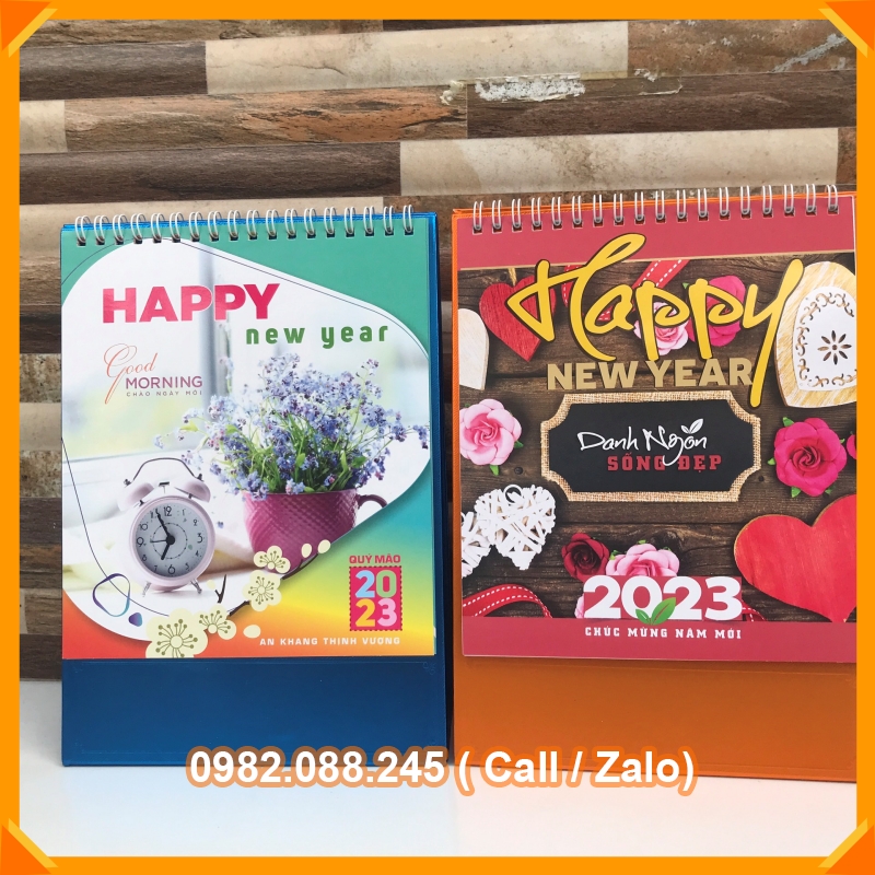 Lịch 2024 Để Bàn Lò Xo Cứng , Lịch Ghi Chú Ngày Tháng Năm Màu Sắc Cao Cấp Dễ Thương