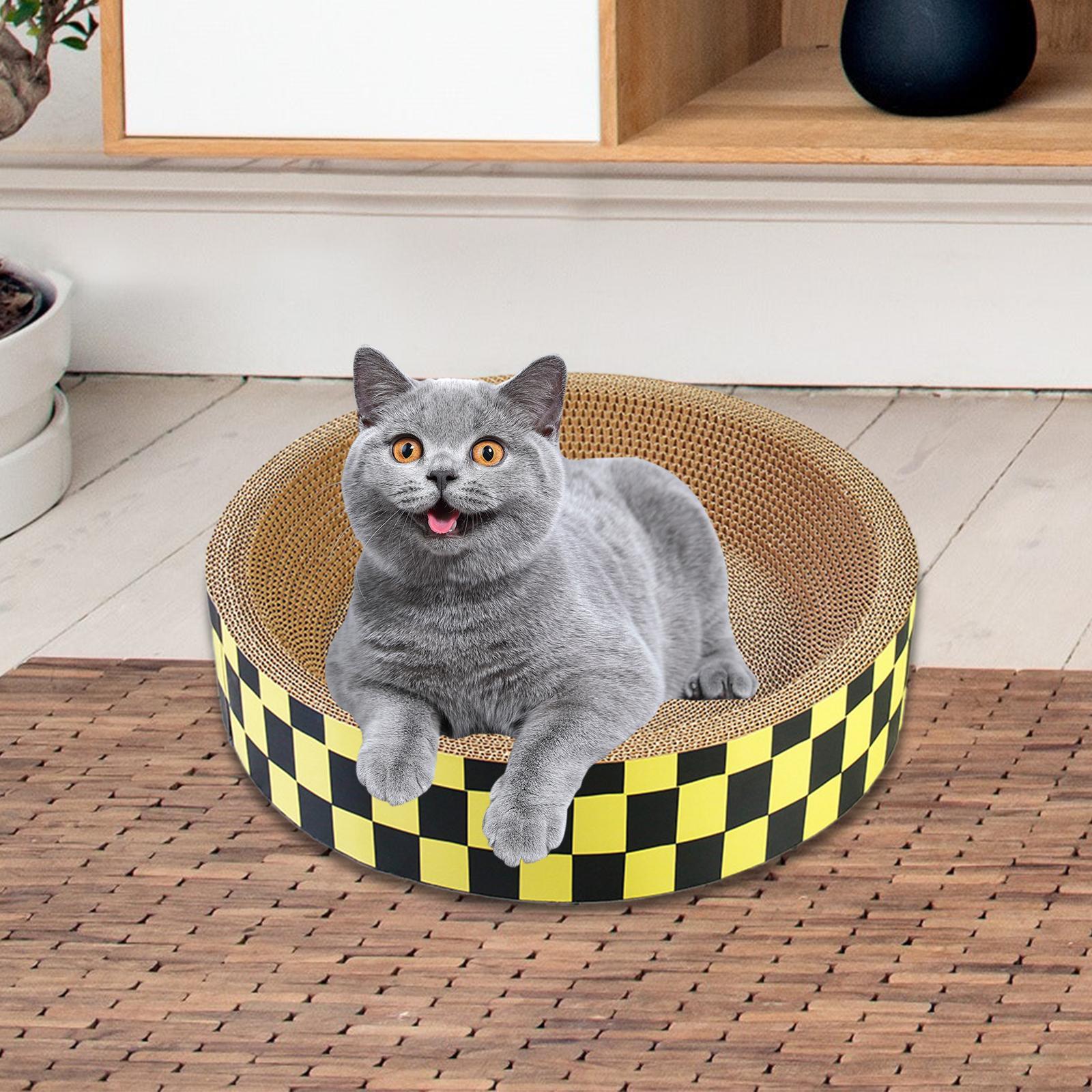 Cat Scratcher Kitty Training Toy Cat Scratch Pad Grind Claws Lounge Cat Beds