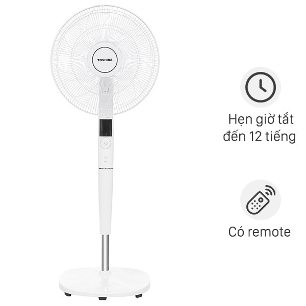 Quạt Đứng Toshiba F-LSD30VN - Trắng - Hàng chính hãng