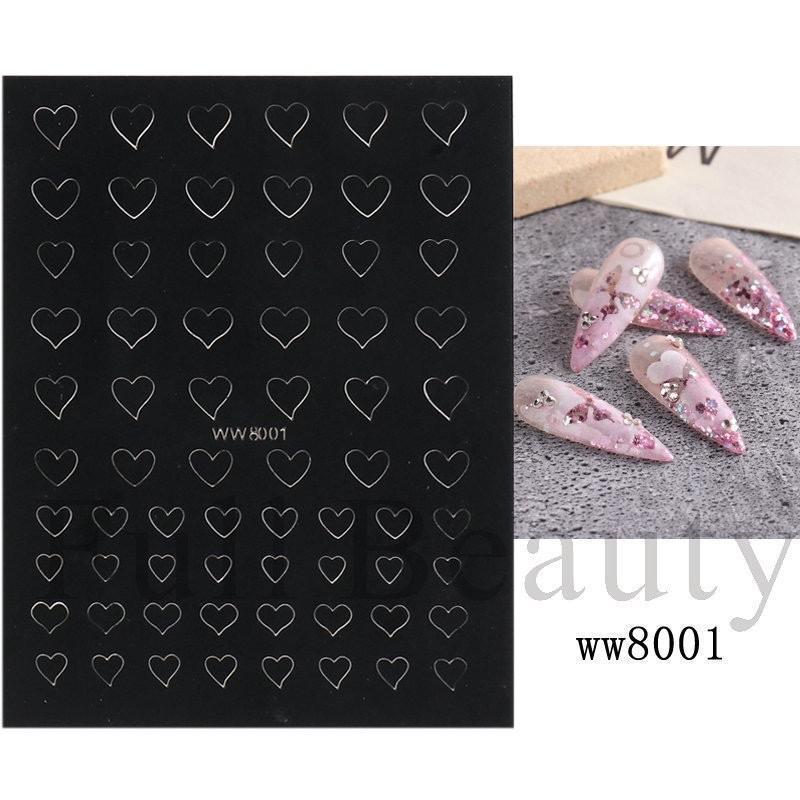 Sticker Dặm Ombre Fen Đầu Móng Hình Giọt Sao Và Tim Làm Nail Dễ Sử Dụng Nữ Women