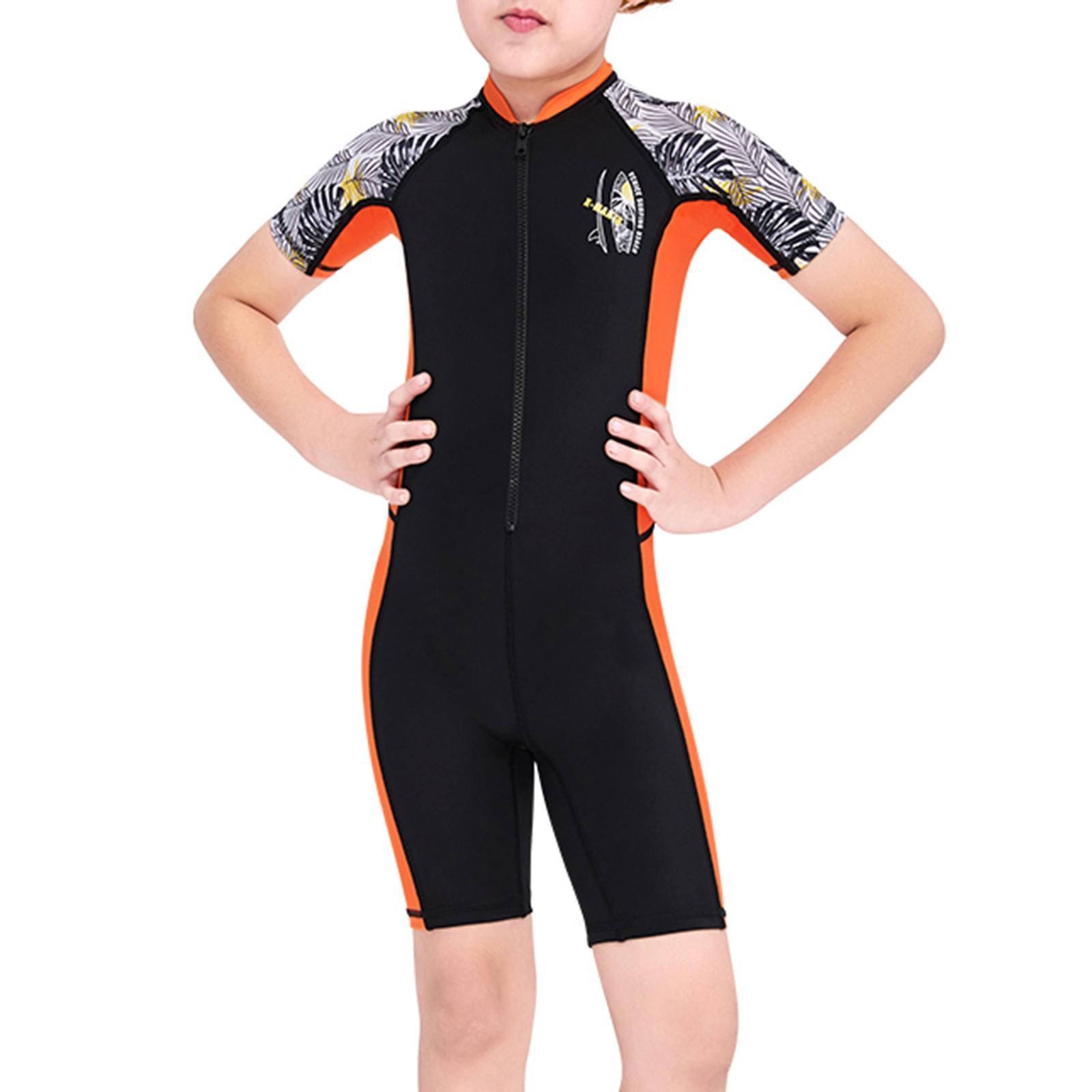 Wetsuit Swimsuit Swimming Snorkeling Child Short Sleeve Boys Girls Surfing