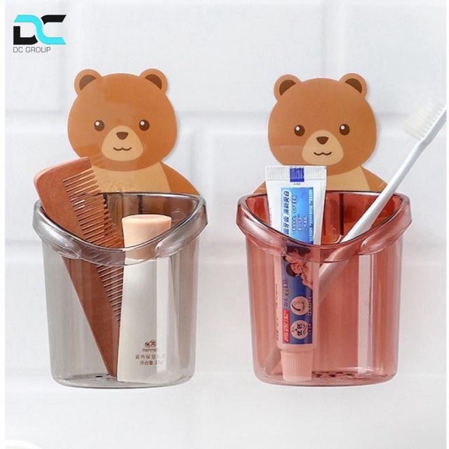 Cốc gấu dán tường, không cần khoan - đục tường , kệ để đồ dùng thông minh