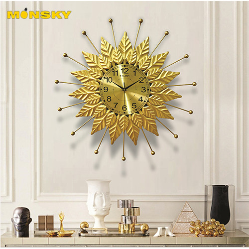 Đồng hồ treo tường MONSKY GCLOCK loại to KT 70x70 (cm) cao cấp làm từ kim loại sơn tĩnh điện chạy máy kim trôi chuẩn (2005)