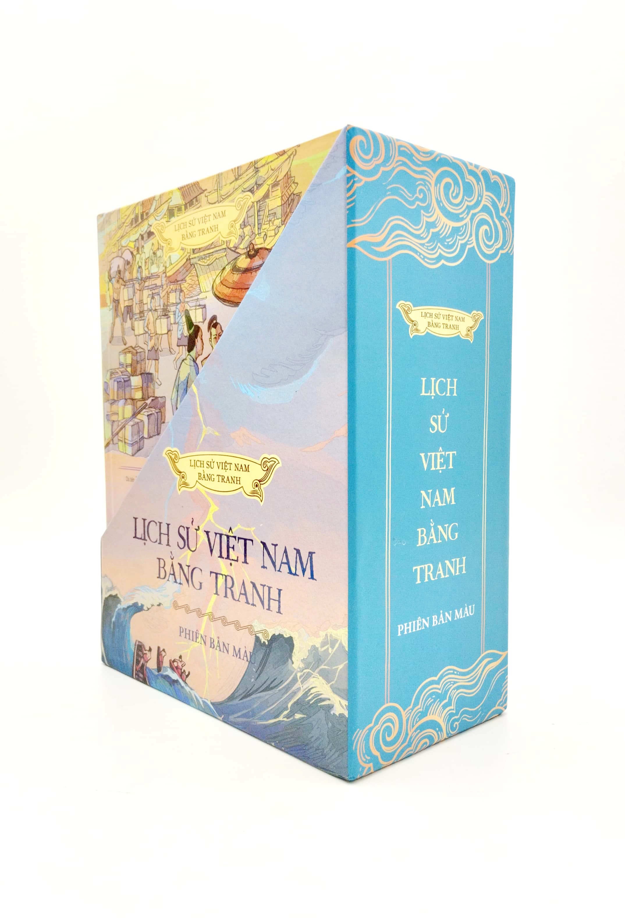 Boxset Lịch Sử Việt Nam Bằng Tranh - Bản Màu - Bìa Cứng (Hộp 8 Cuốn) - trẻ