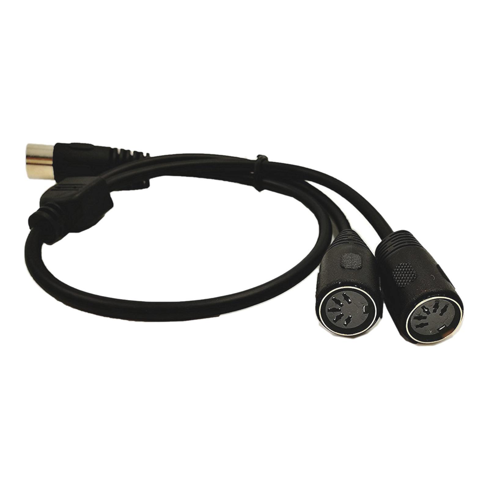 MIDI 5 Pin Din Male to Dual 5Pin Female Audio Cable Keyboard Organ