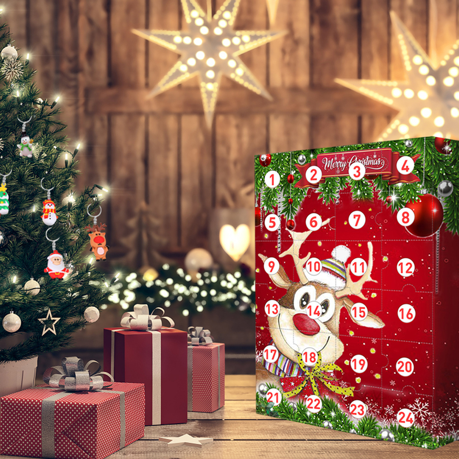 Lịch đếm ngược ngày giáng sinh có có 24 hộp quà tặng bất ngờ