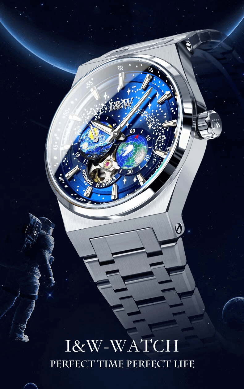 Đồng hồ nam chính hãng IW CARNIVAL IW708G-2 Kính sapphire ,chống xước ,Chống nước 50m ,Bảo hành 24 tháng,Máy cơ ,dây kim loại thép không gỉ 316L, thiết kế đơn giản dễ đeo