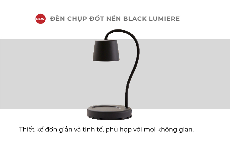 Đèn chụp đốt nến Yankee Candle - Black Lumiere