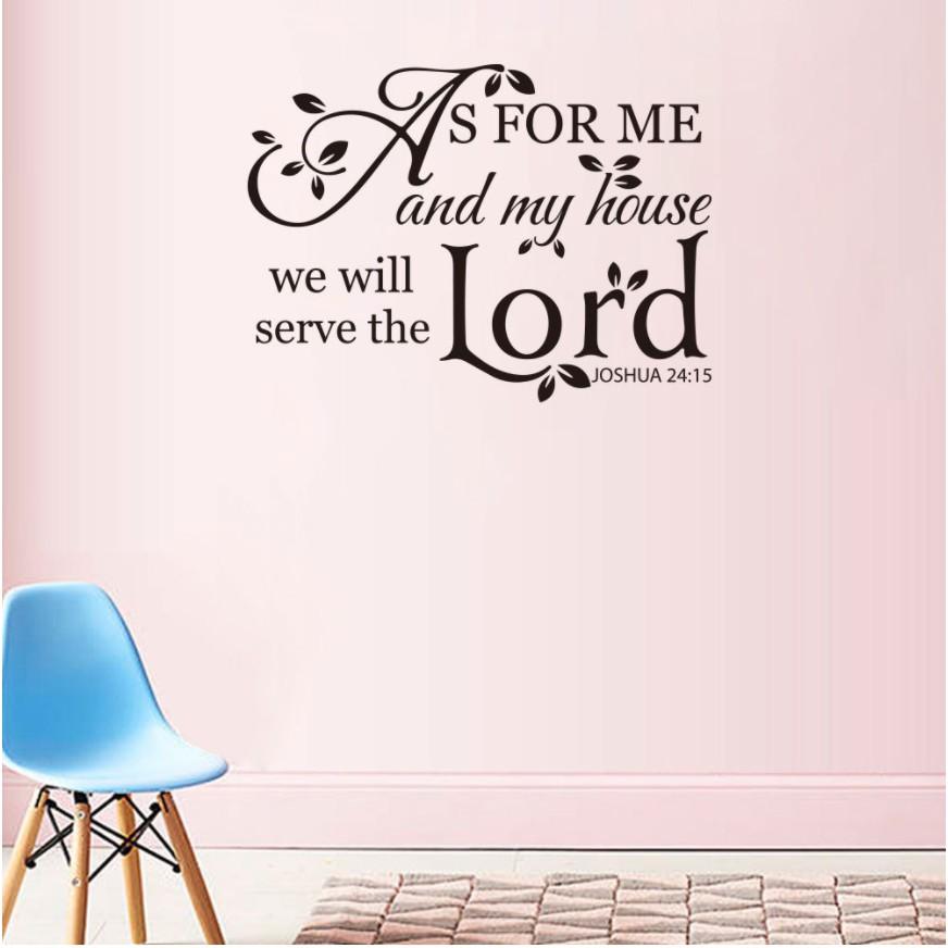 Decal trang trí tường - Chữ Tiếng Anh As For Me đen