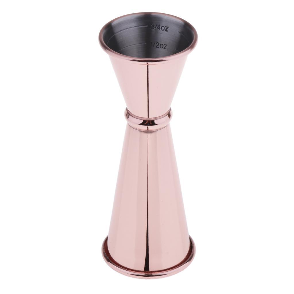 Stainless Cocktail Jigger Wine Mixer Measuring Double Cup Bar Supplies Red