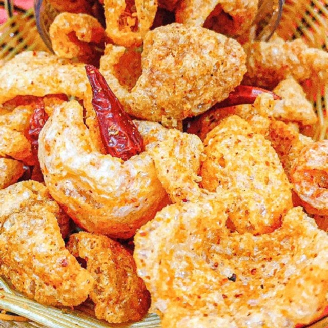 Da heo muối ớt / tỏi ớt /cháy tỏi/chiên giòn