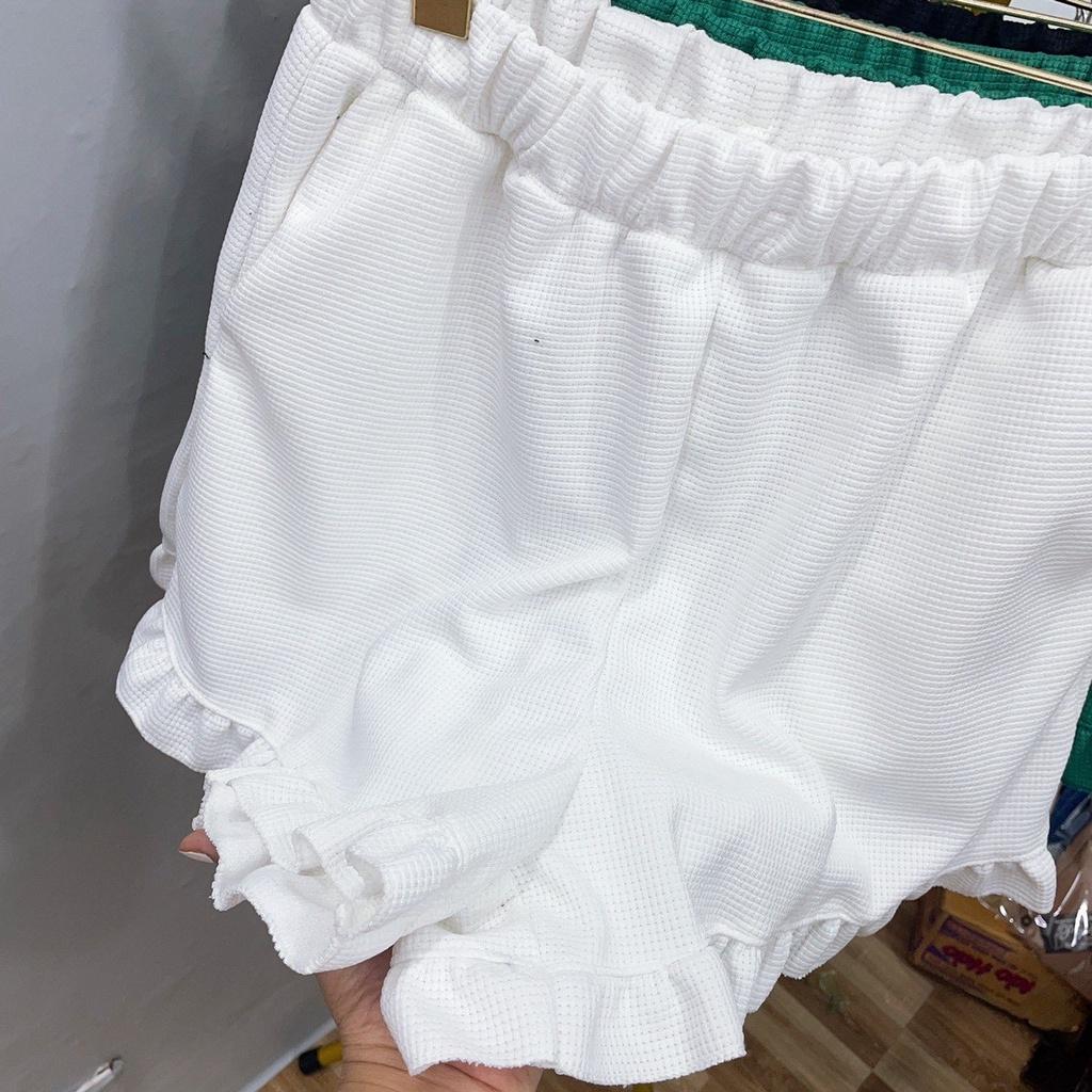 Set Áo Dây Quần Đùi chất liệu vải tổ ong nhiều lổ thông hơn li ti thông thoáng BIGSIZE CÔ NHỎ- SET20