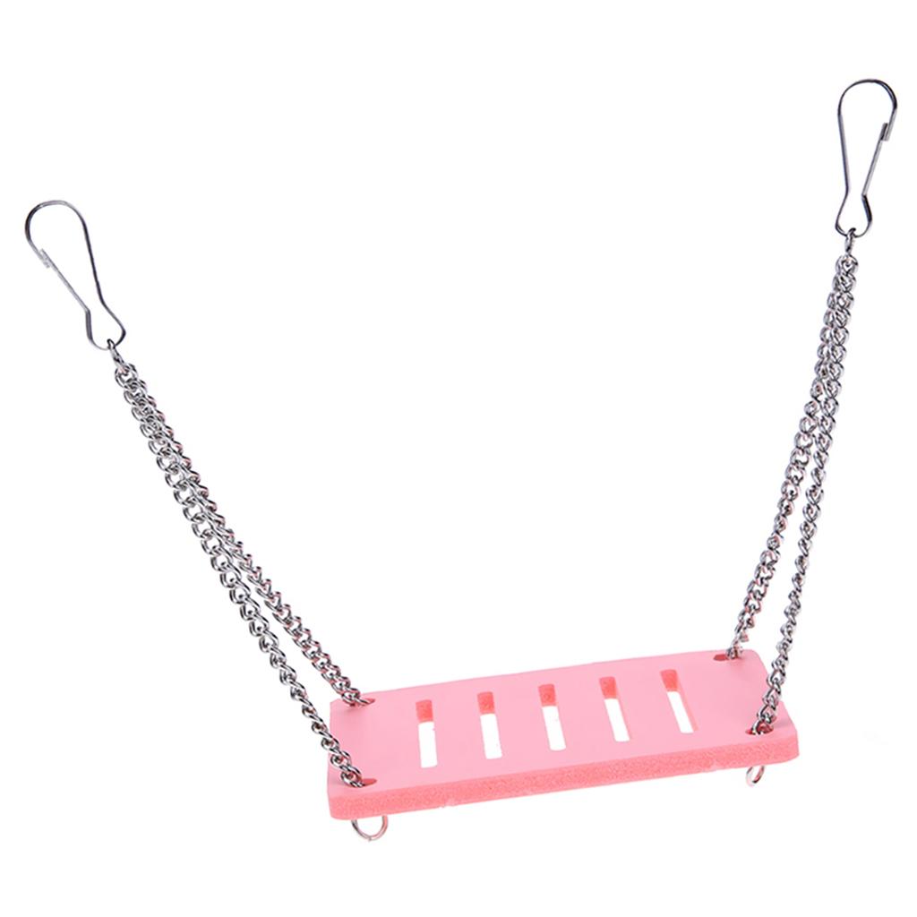 Pet Wood Molar Toy - Chain Swing Hamster Squirrel Wood Hanging Cage